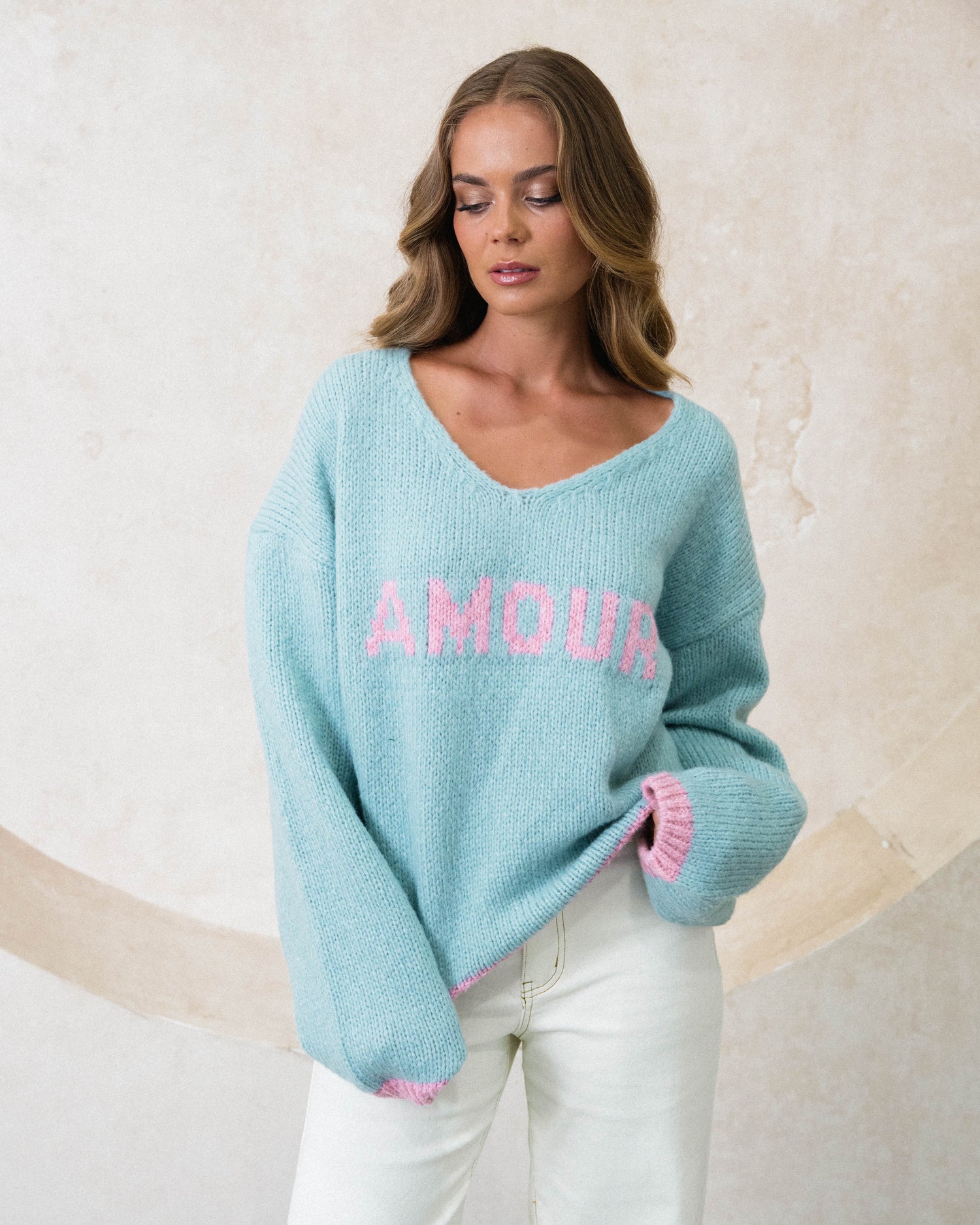 Amour V Neck Knit Top