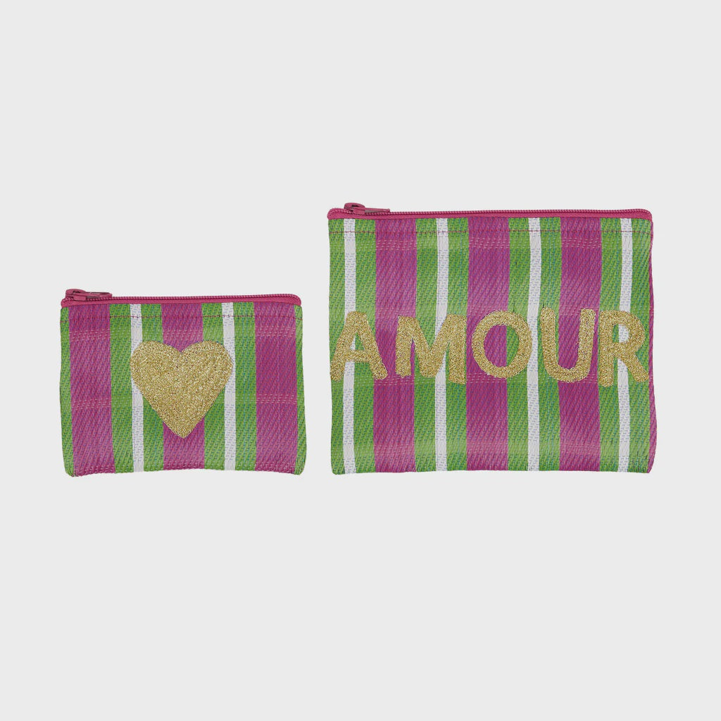 Amour Recycled Pouches - Set of 2