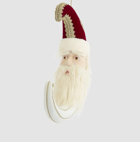 Santa Man in the Moon Decoration