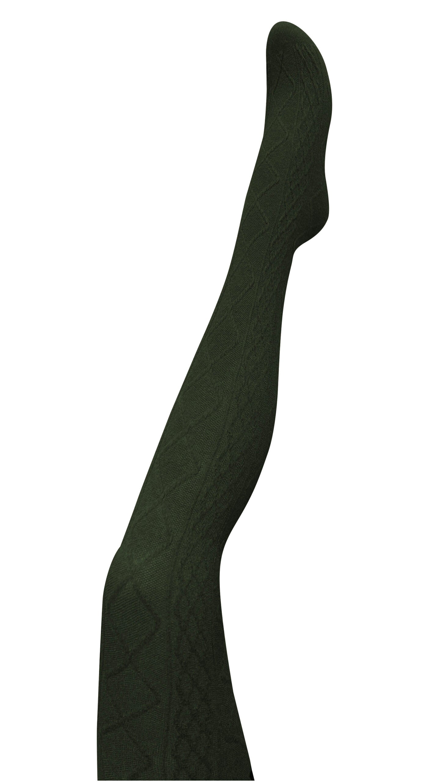 Aran Cashmere Blend Tights - Green