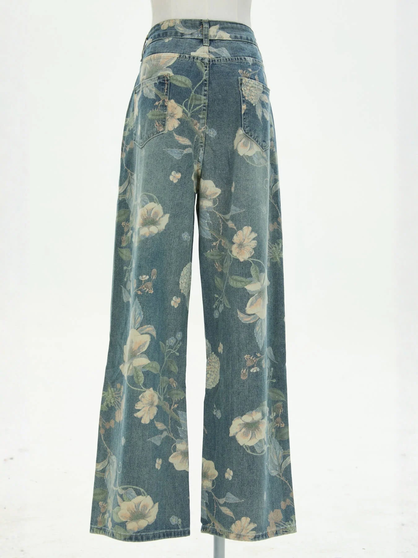 Avina Mid Rise Floral Jeans
