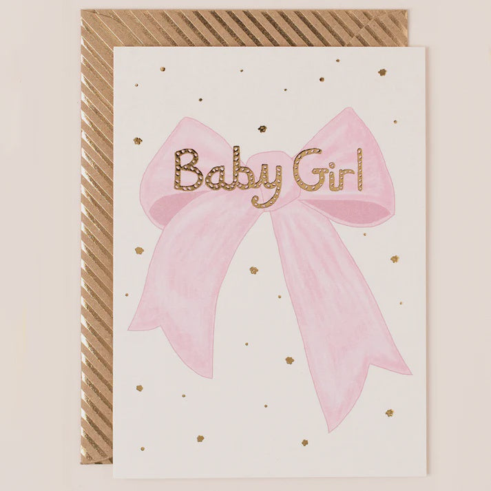 Baby Girl Bow Greeting Card