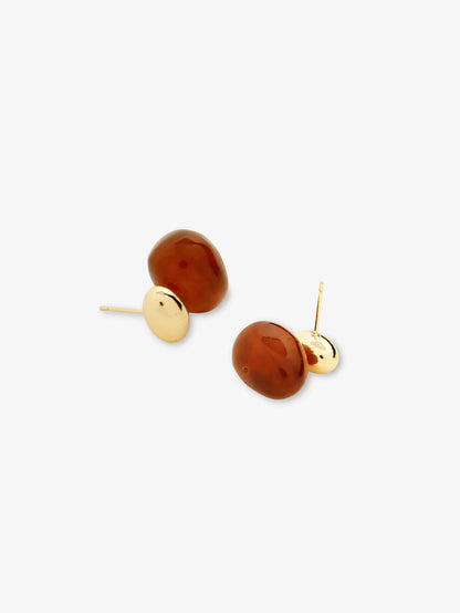 Bauble Brown Resin Earrings