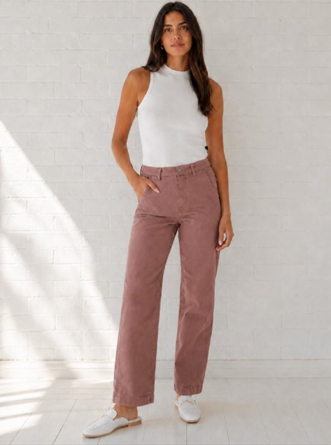 Bell Barrel Jeans - Blush