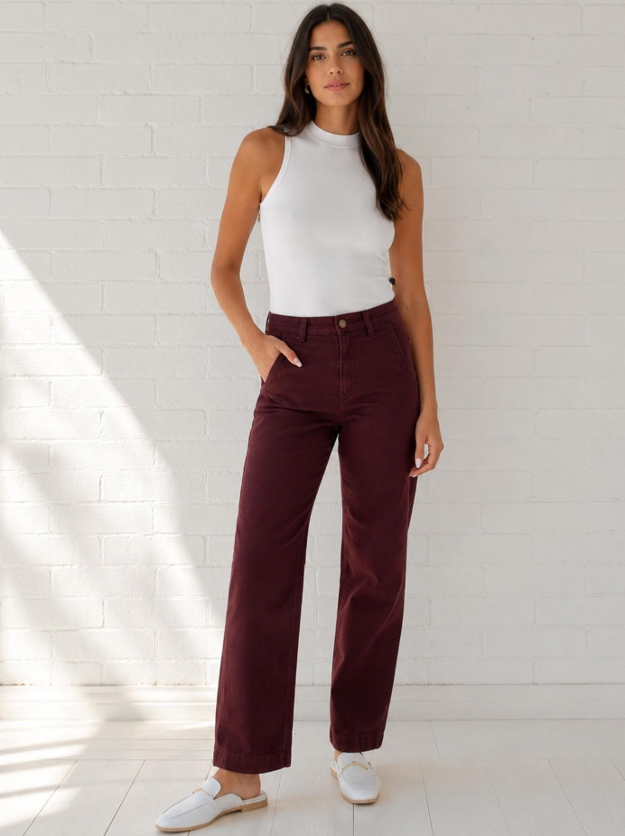 Bell Barrel Jeans - Port