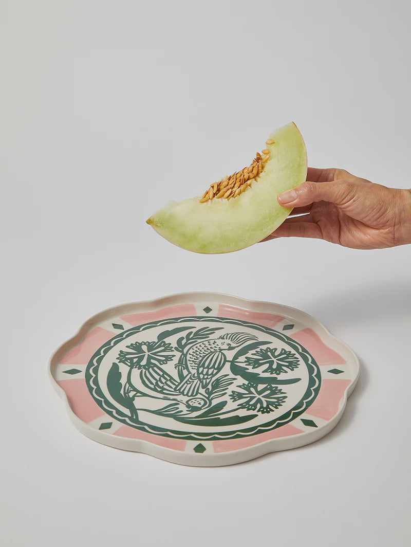 Del Sol Bird Platter - Green