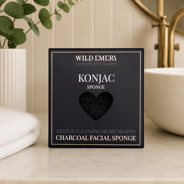 Konjac Facial Sponge - Black Charcoal