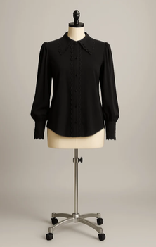 Black Eyelet Shirt