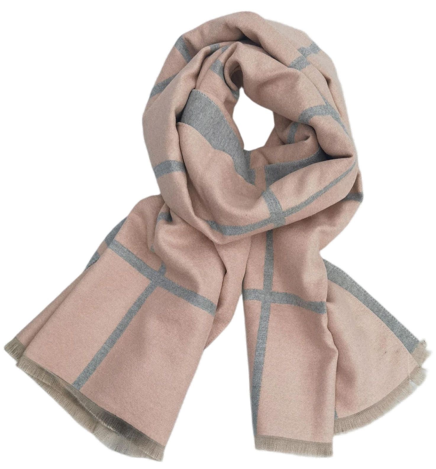 Block Scarf - Grey