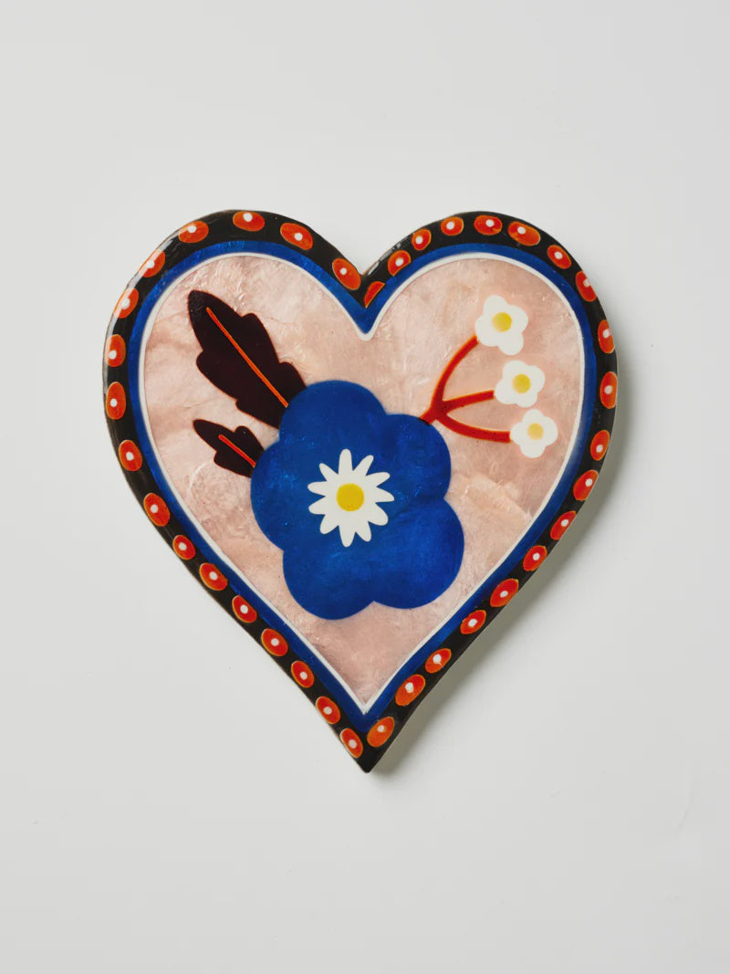 Bloom Nouveau Blue Heart Wall Art