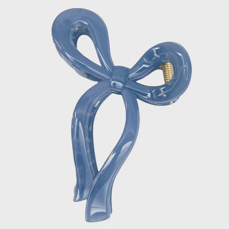 Bow Claw Clip - Blue