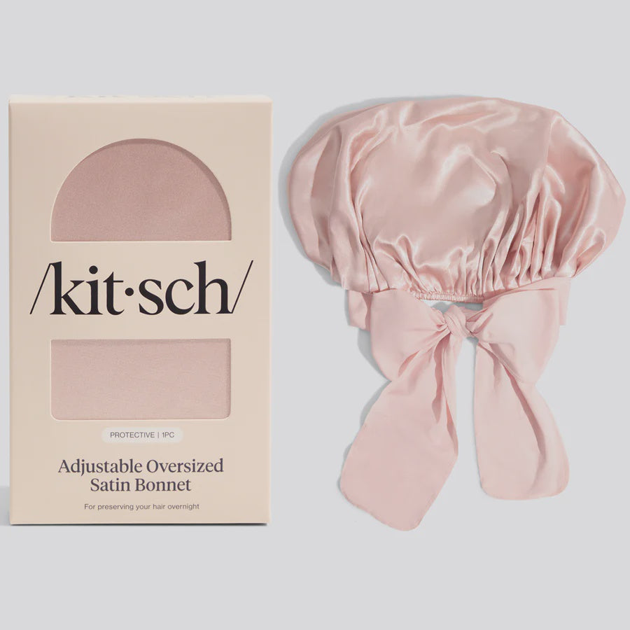 Oversized Satin Bonnet - Blush
