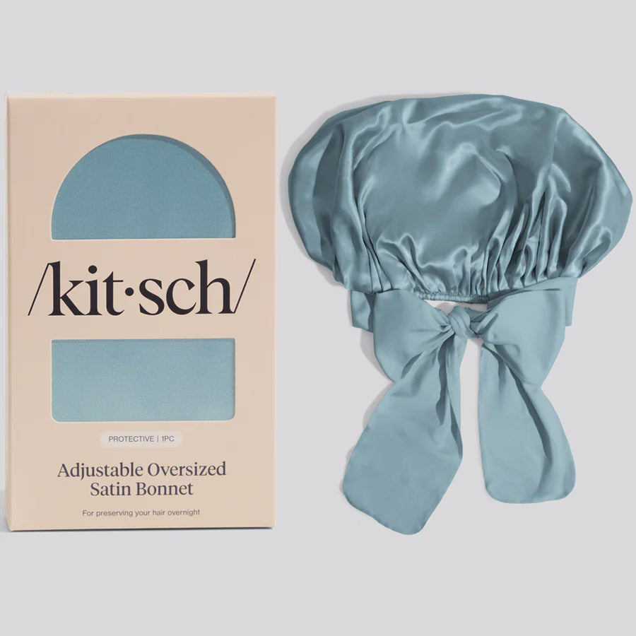 Oversized Satin Bonnet - Haze Blue