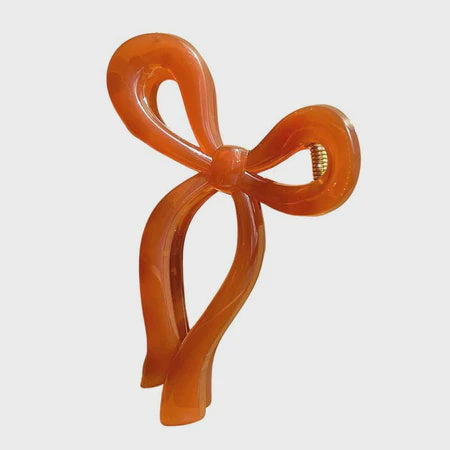 Bow Claw Clip - Amber