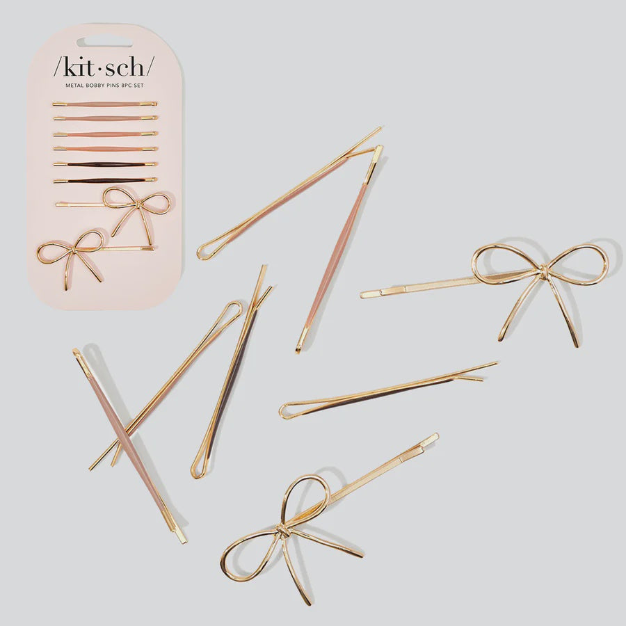 Rosewood Cloud &amp; Bow Hair Pin Set
