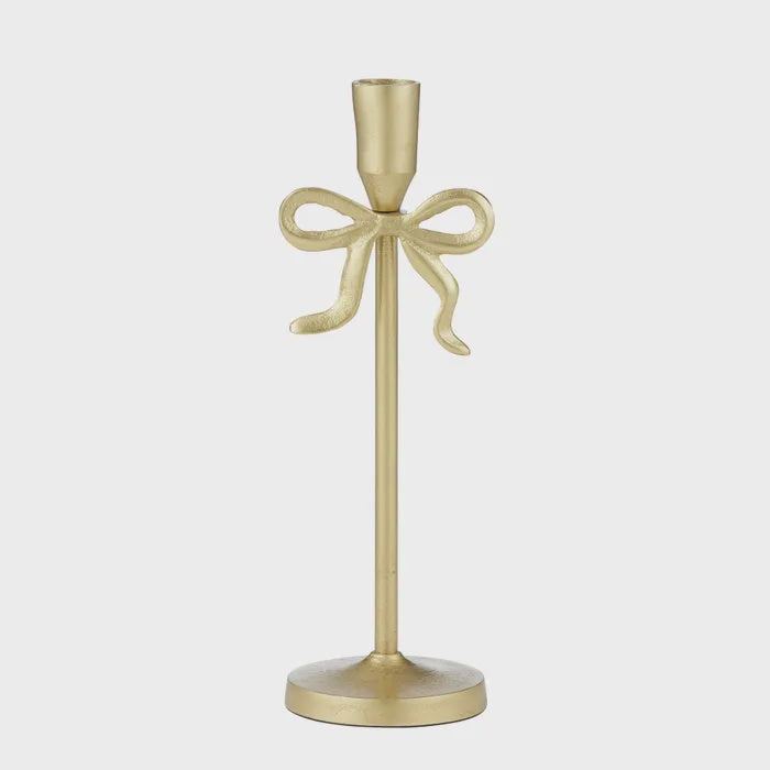 Bow Metal Candleholder 10.5x24.5cm