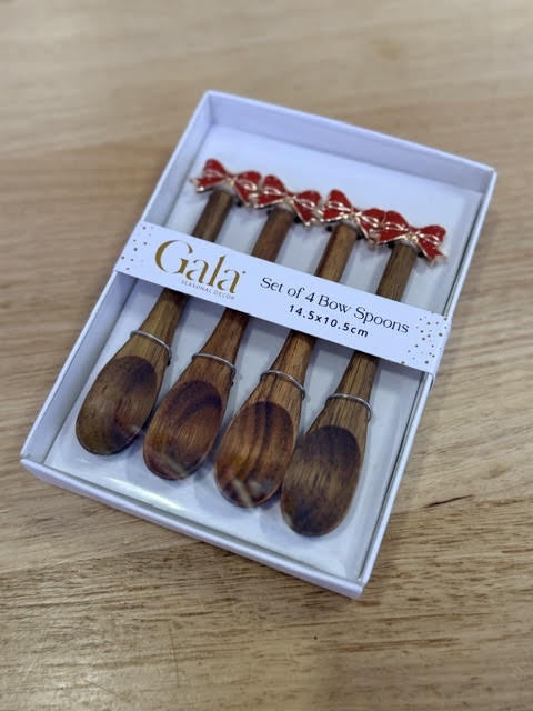 Acacia Bow Spoons - Set of 4