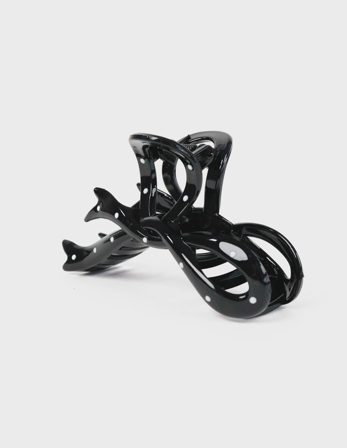 Brenda Ribbon Claw Clip - Black