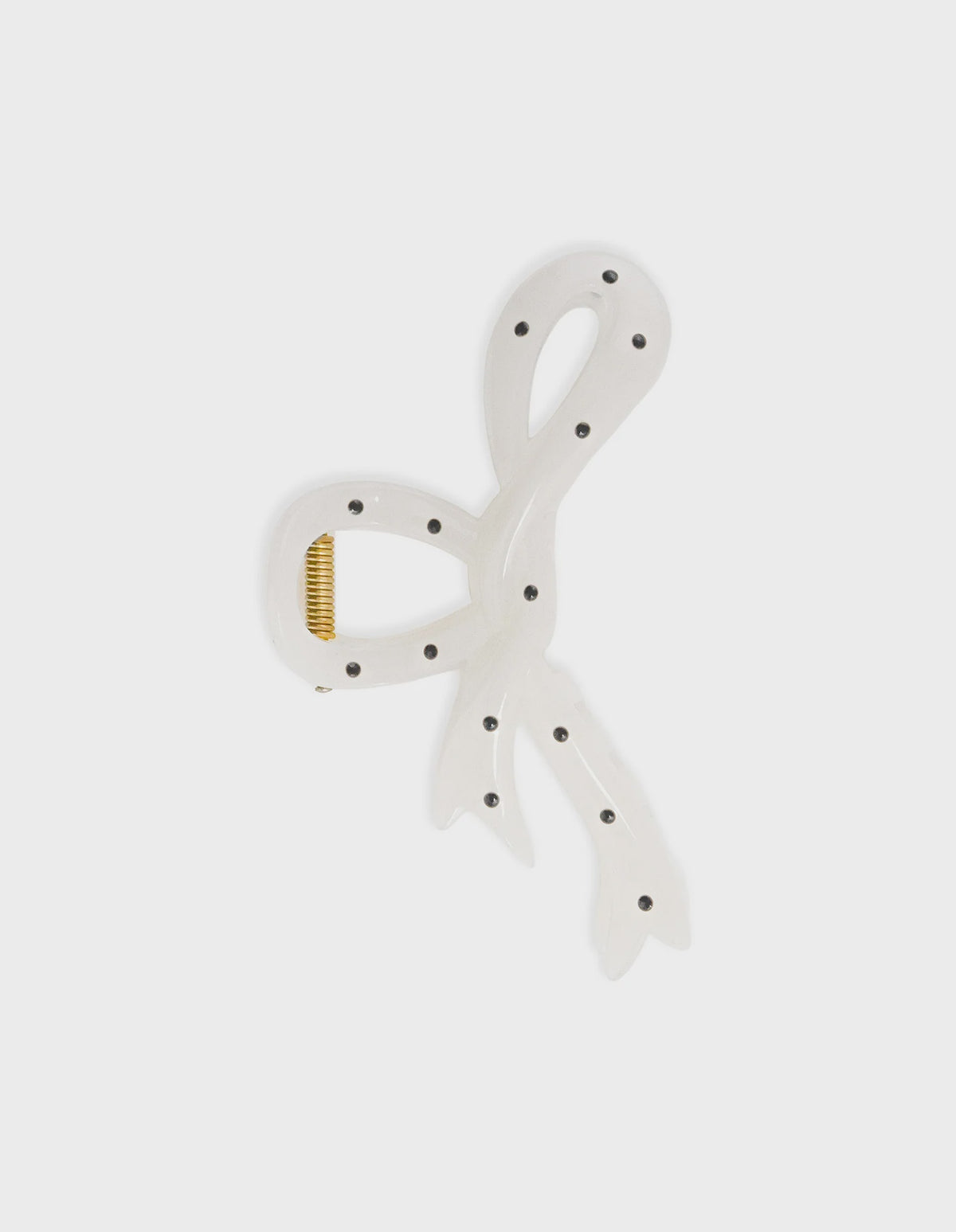 Brenda Ribbon Claw Clip - White