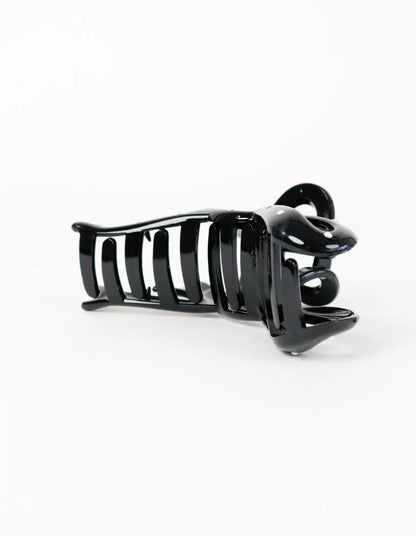 Brenda Ribbon Claw Clip - Black