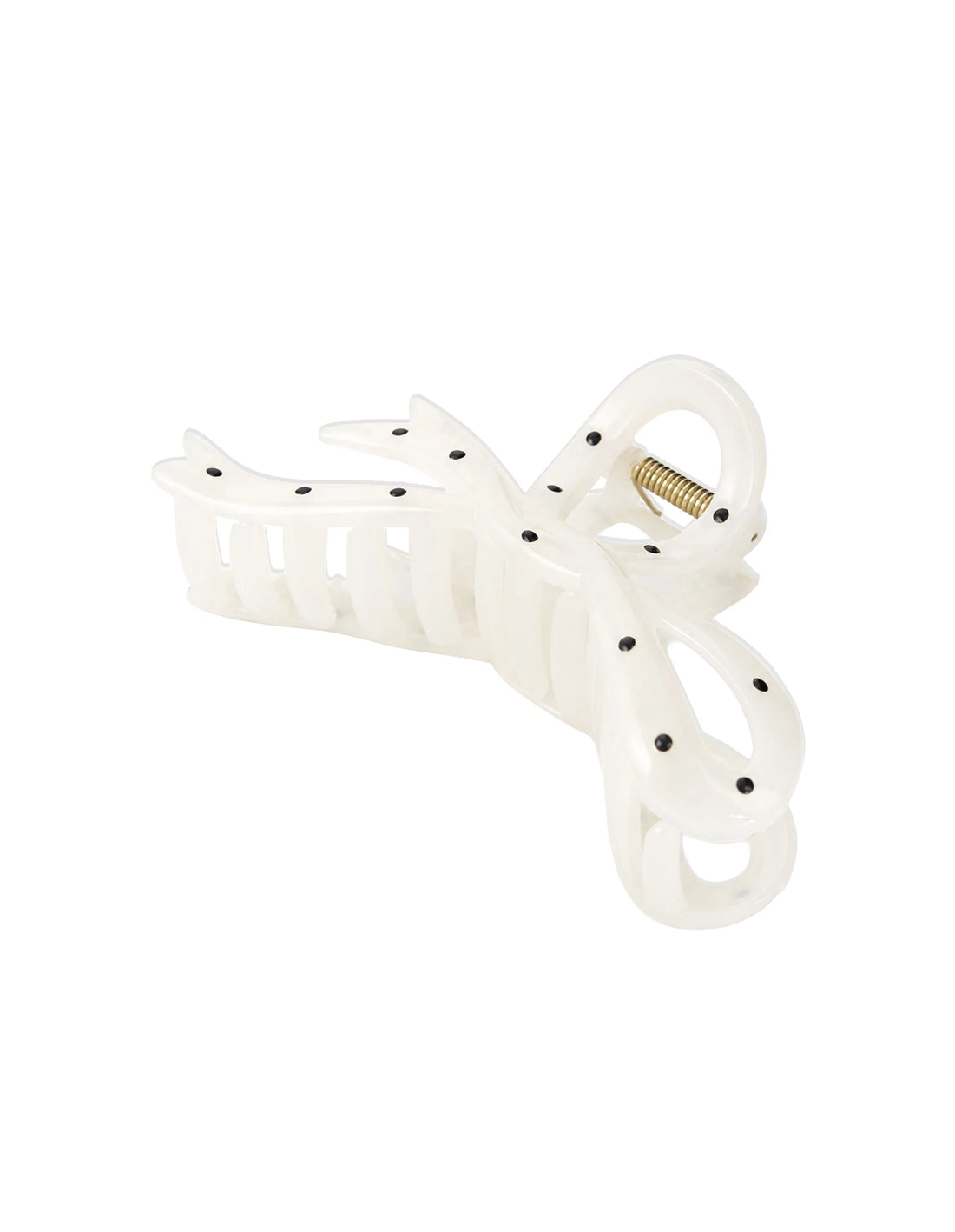 Brenda Ribbon Claw Clip - White