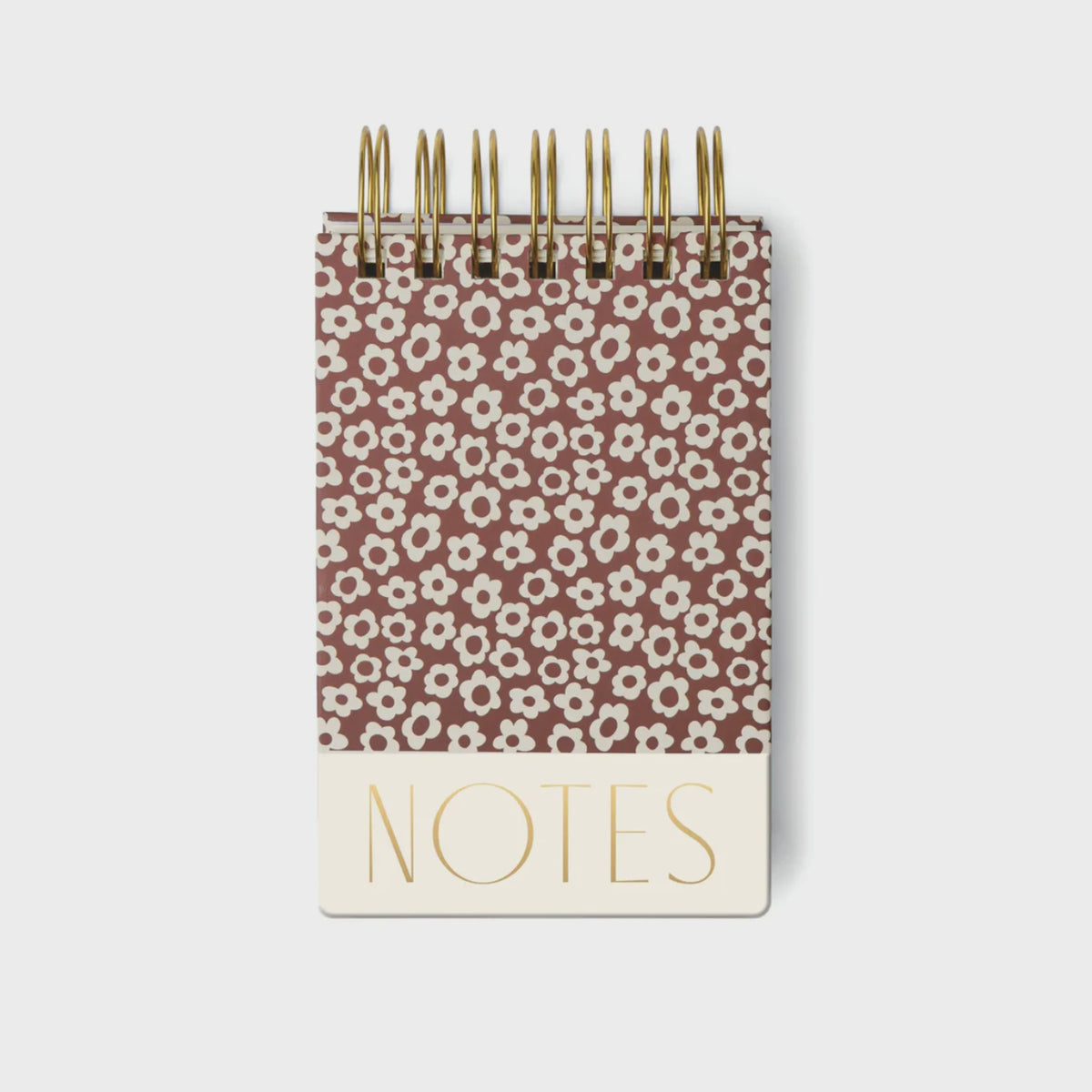 Twin Wire Chunky Notepad - Burgundy Groovy Floral