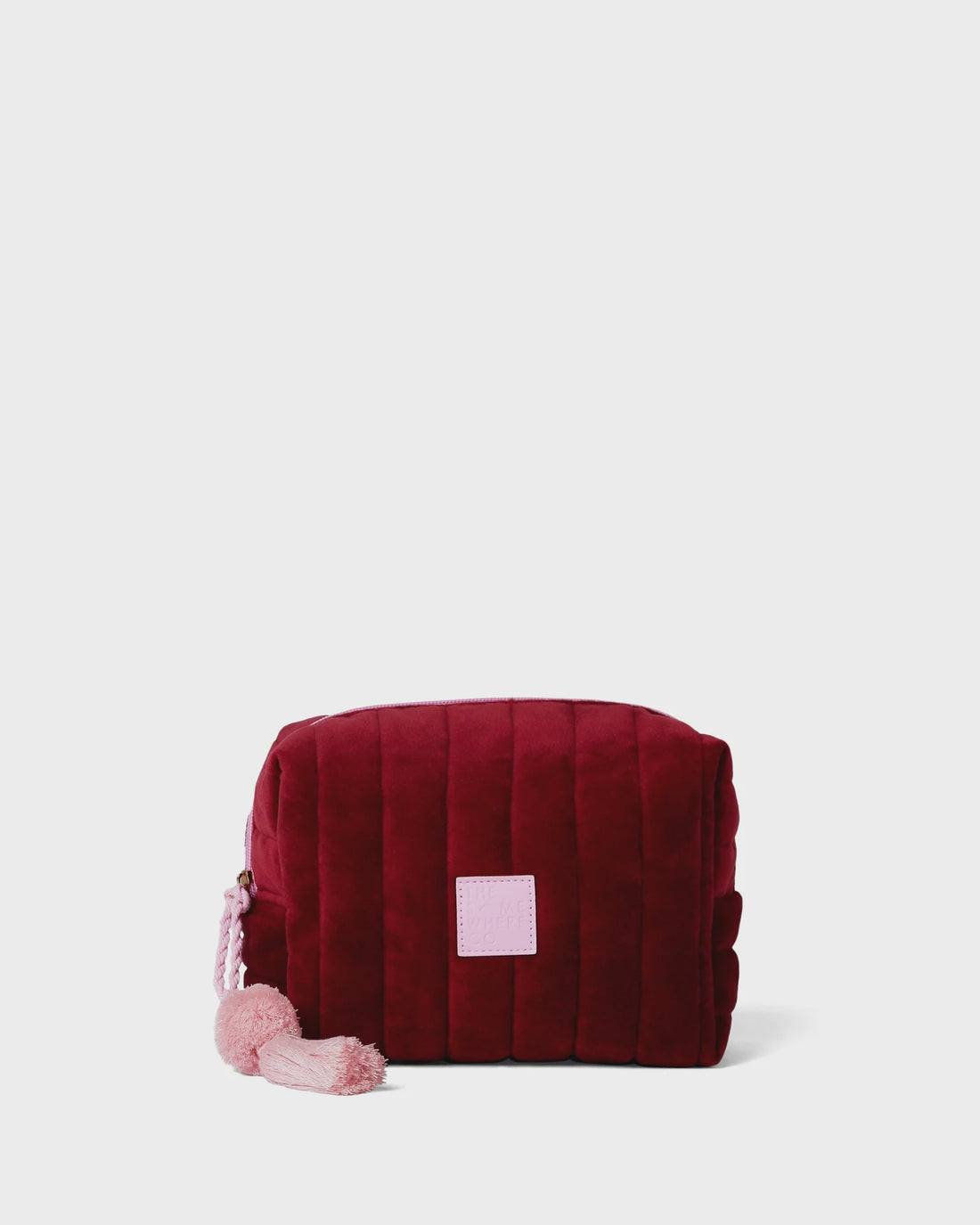Burgundy Velvet Cosmetic Case