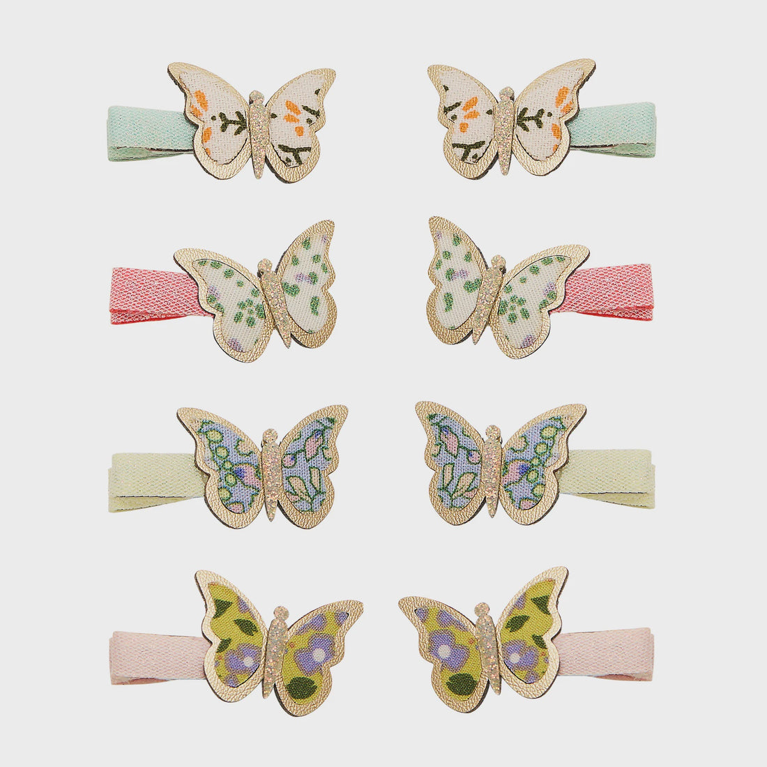 Floral Butterfly Mini Clips - Set of 4