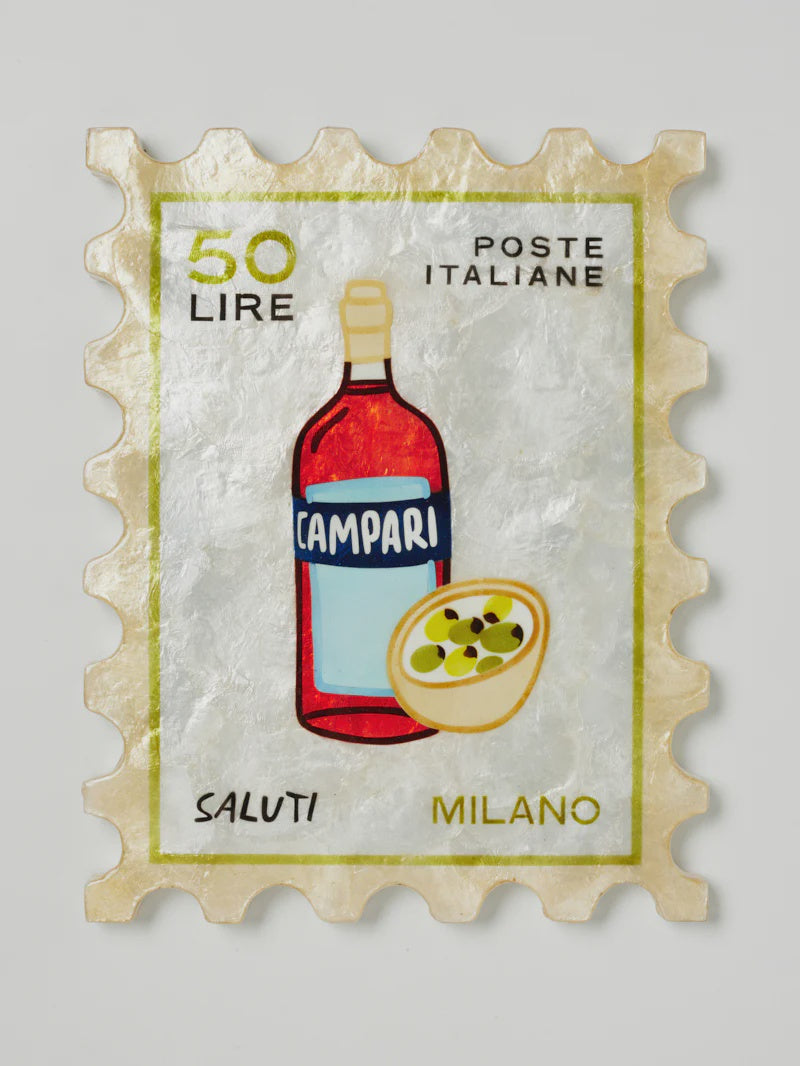 Campari Stamp Tile Wall Art