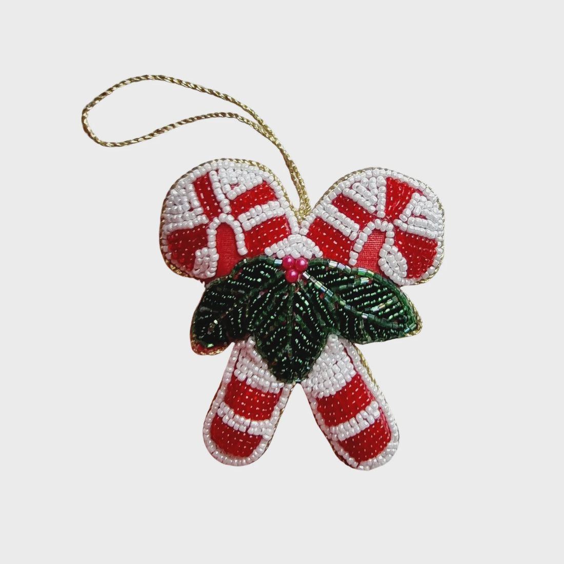 Crossed Candy Cane Christmas Decoration