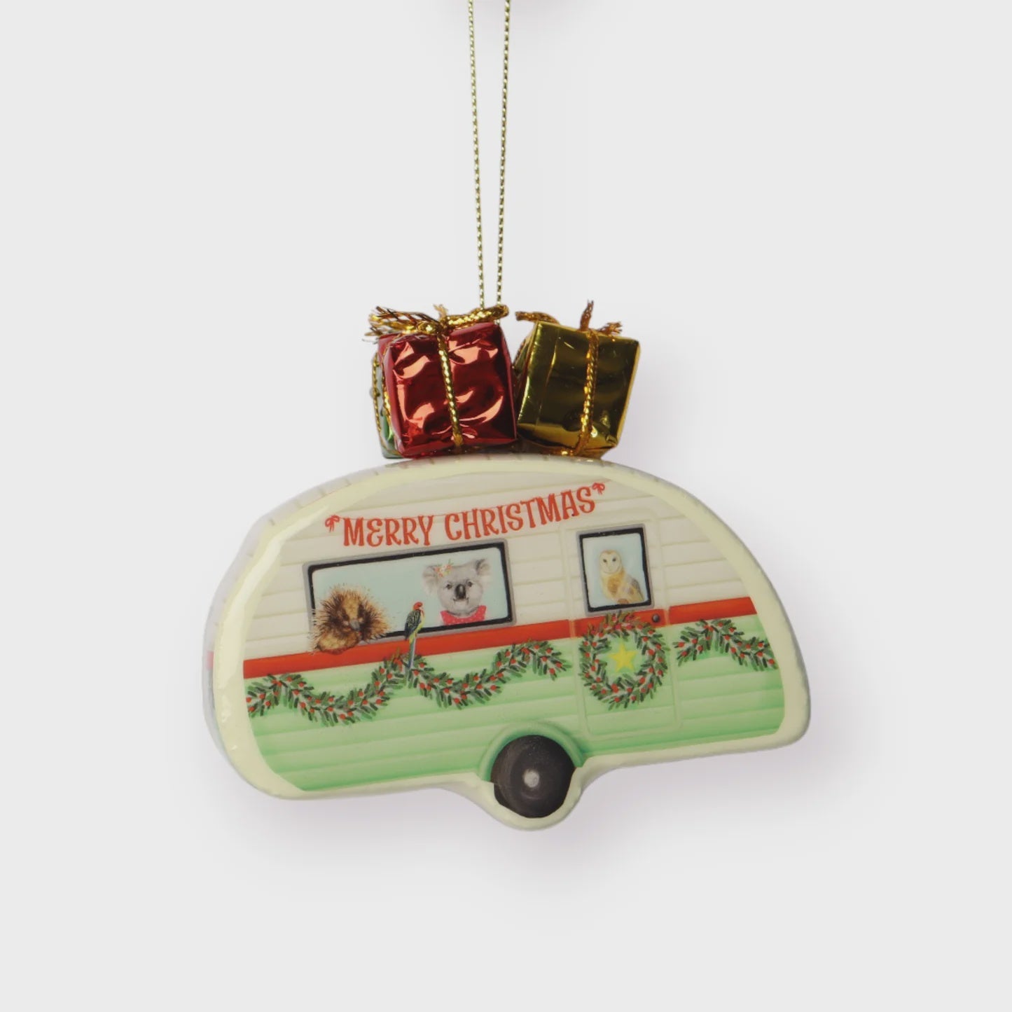 3D Bauble - Merry Christmas Caravan