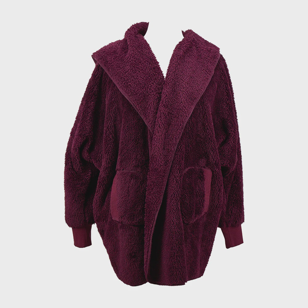 Cosy Luxe Cardi Robe - Mulberry