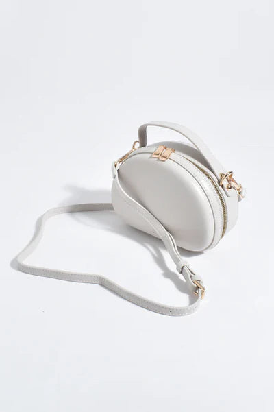 Carmin Curved Crossbody Bag - Stone