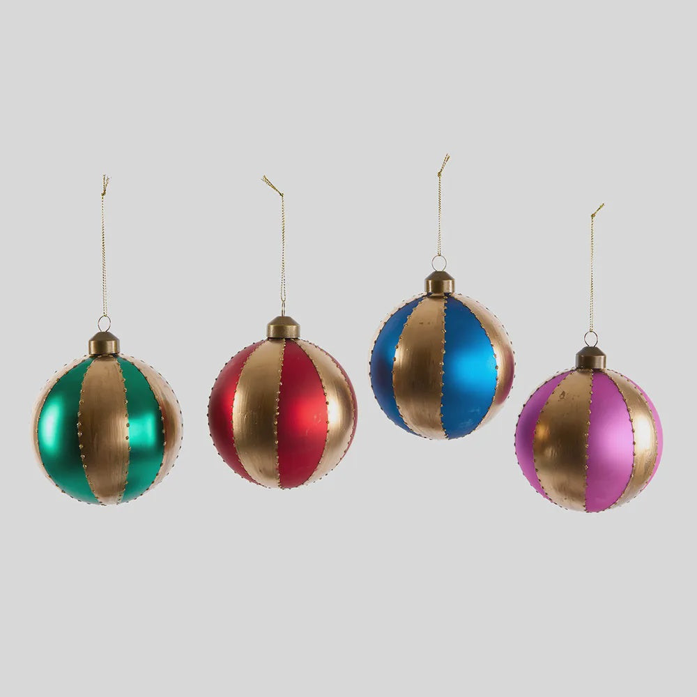 Carnival Multicolour Baubles Set of 4