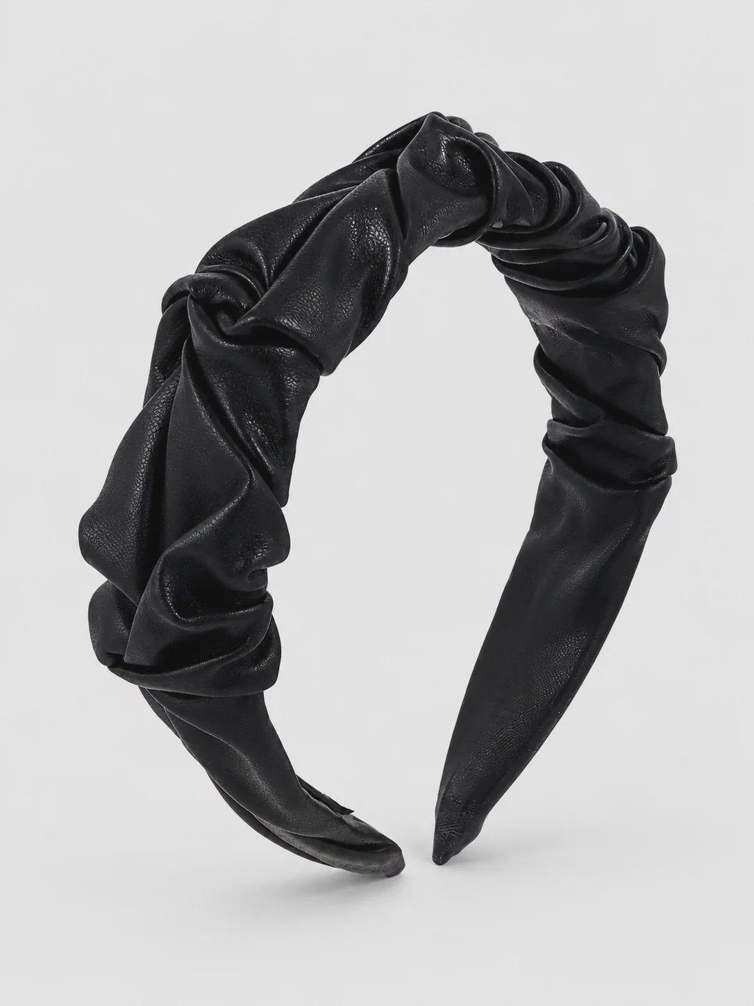 Caroline Ruched Headband - Black