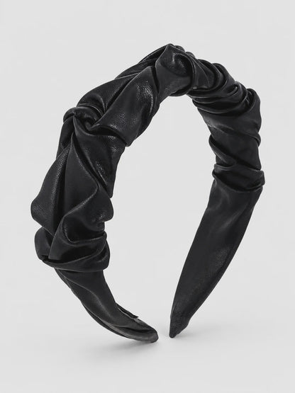 Caroline Ruched Headband - Black