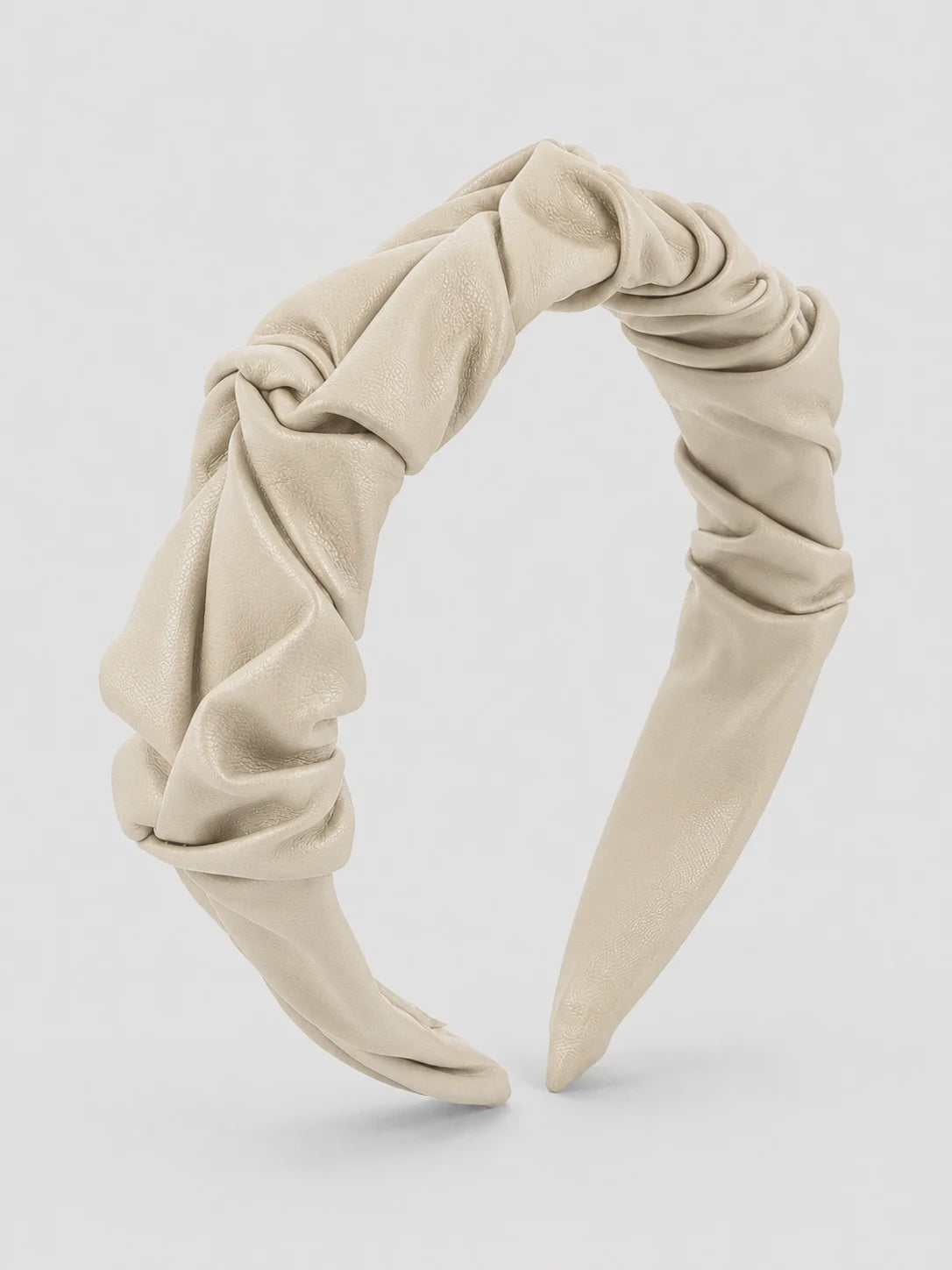 Caroline Ruched Headband - Cream