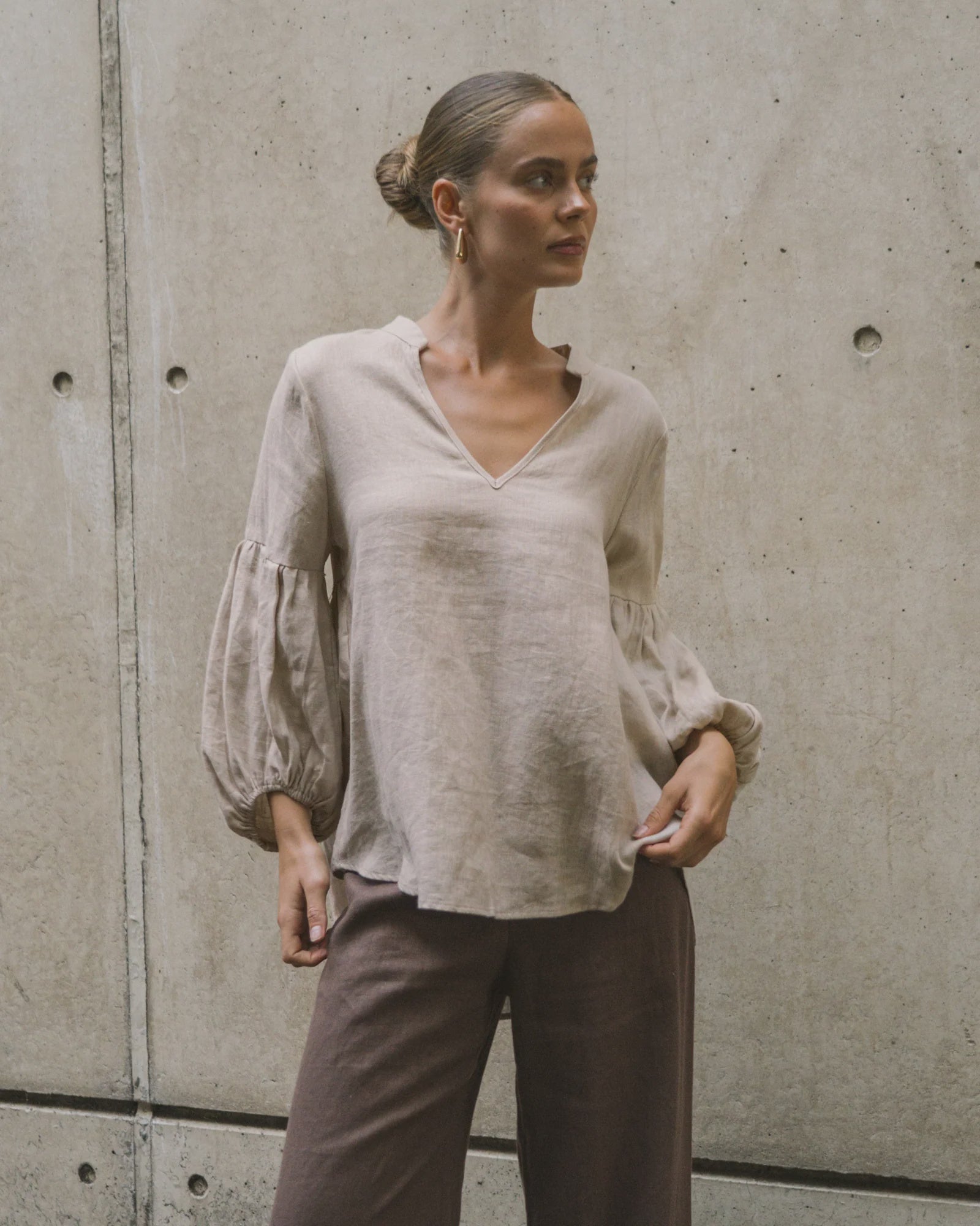 Castaway Blouse - Oatmeal