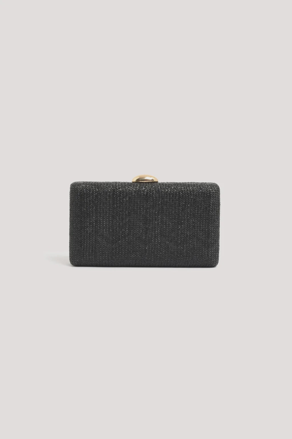 Catalina Structured Weave Clutch - Black