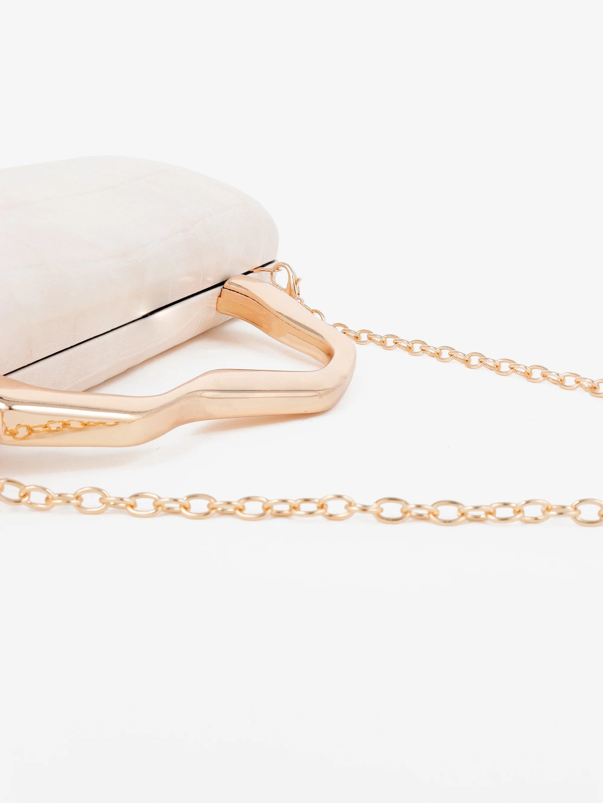 Celeste Croc Clutch in Cream