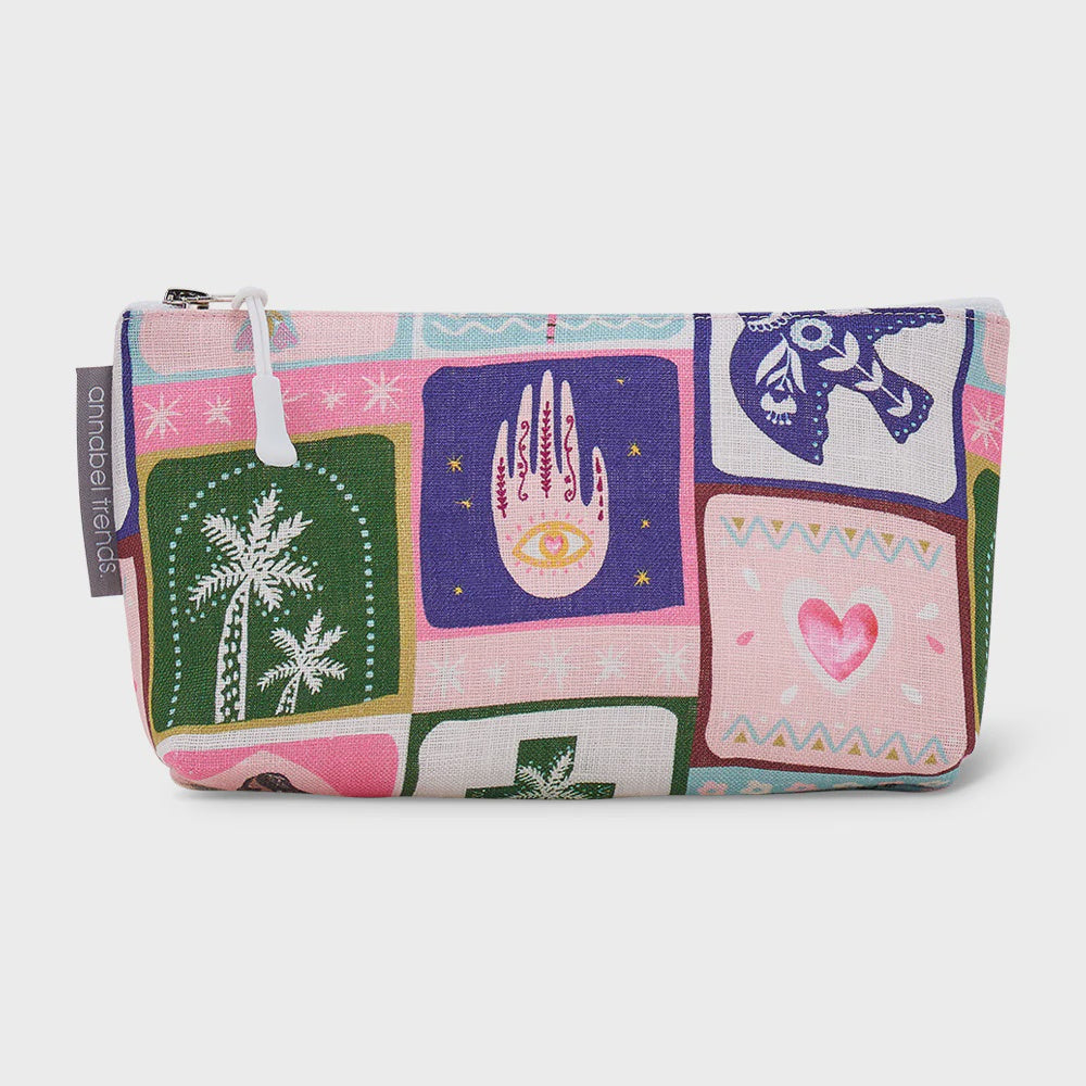 Linen Cosmetic Bag - Small Celestial Dreams