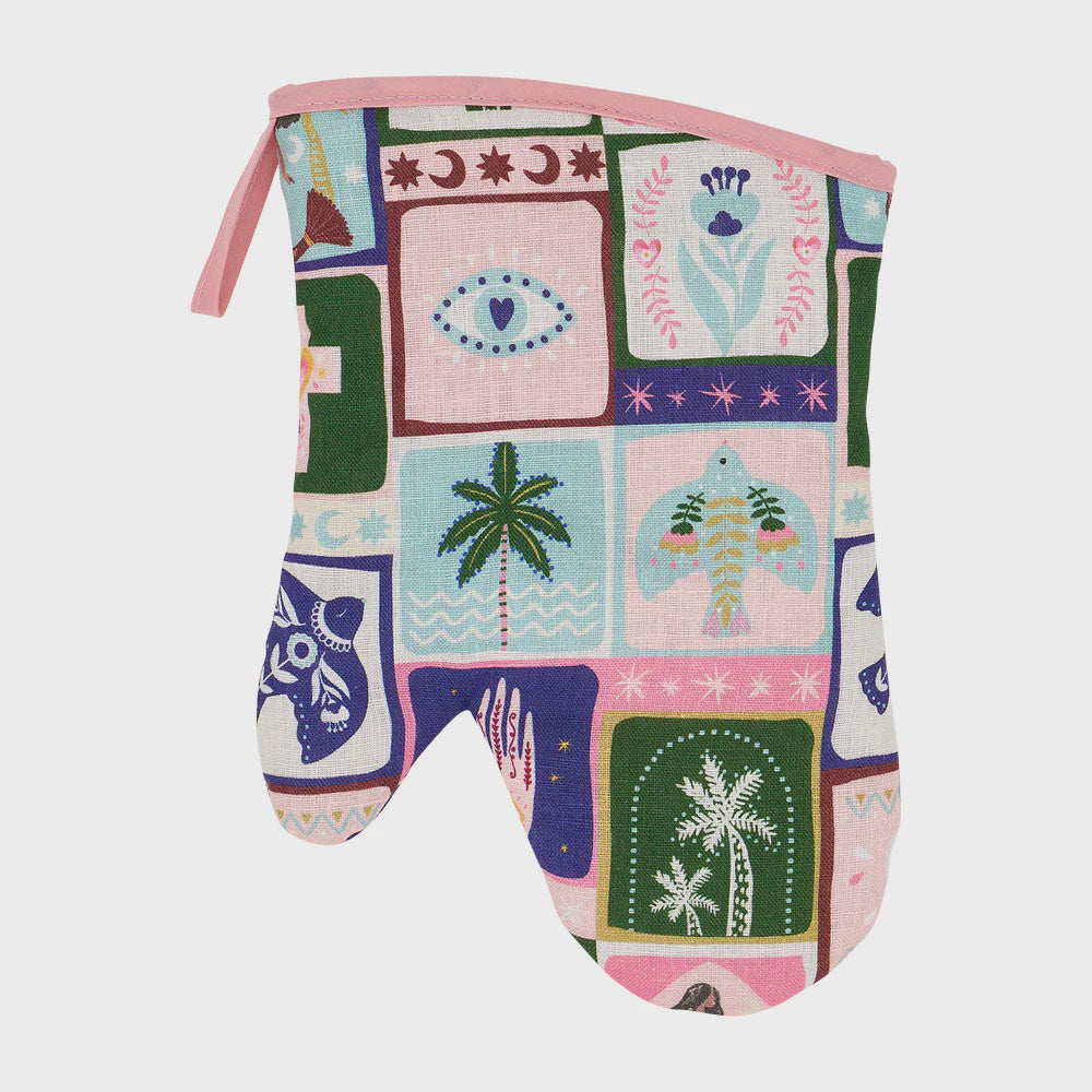 Linen Oven Mitt - Celestial Dreams