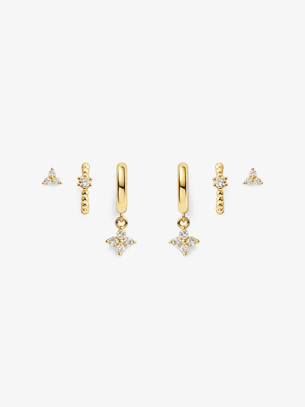 Celin Gold Stacker Earring Set