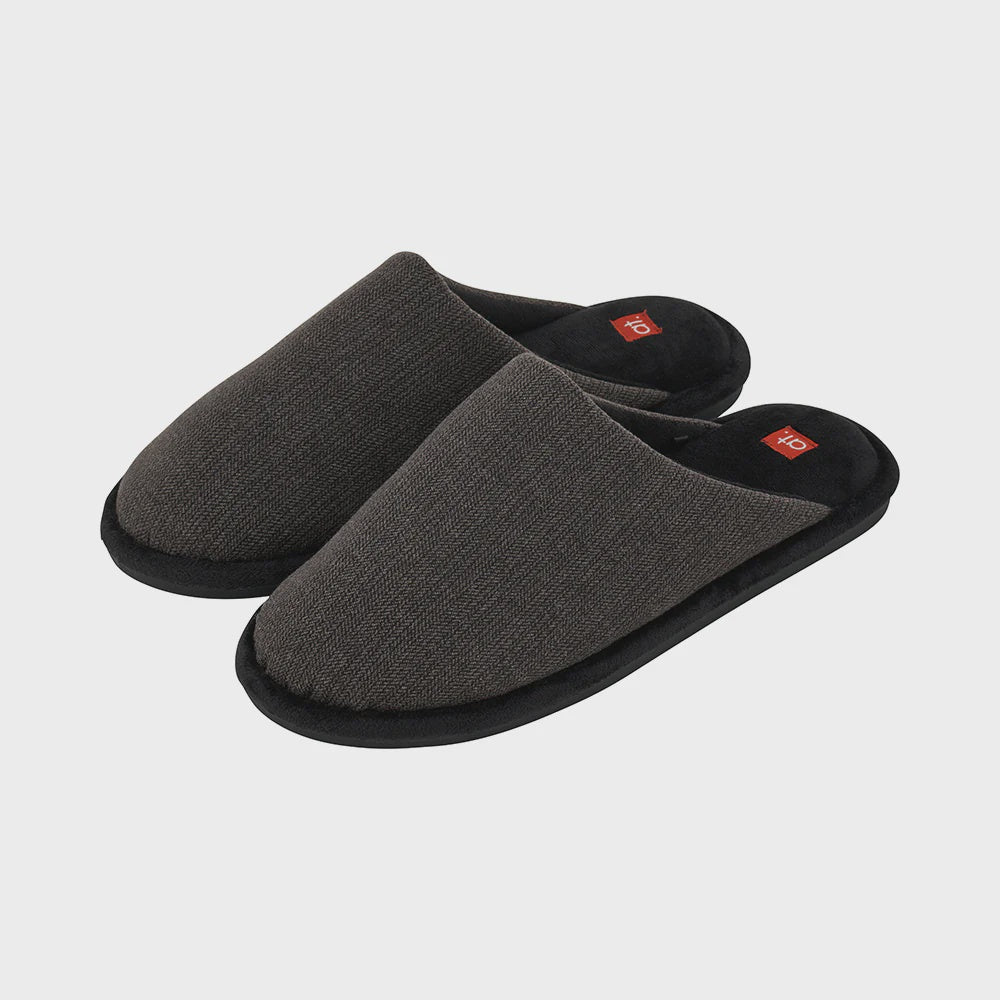 AT Mens Slippers - Cosy Sherpa Charcoal