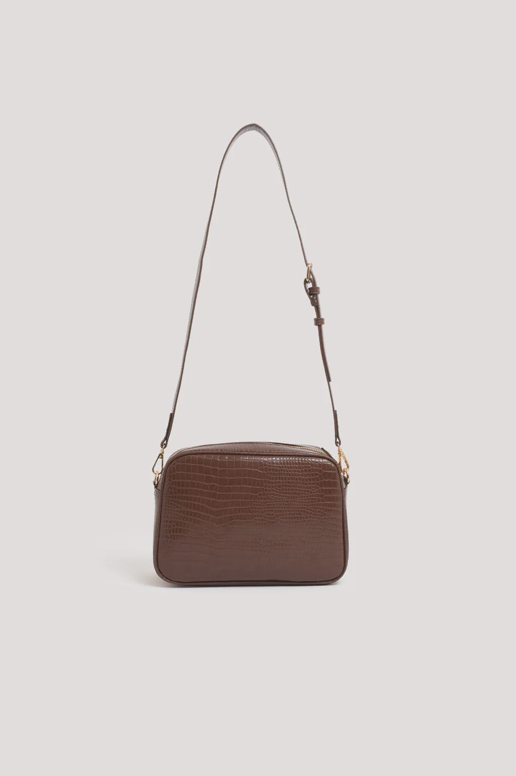 Charli Croc Camera Bag - Chocolate
