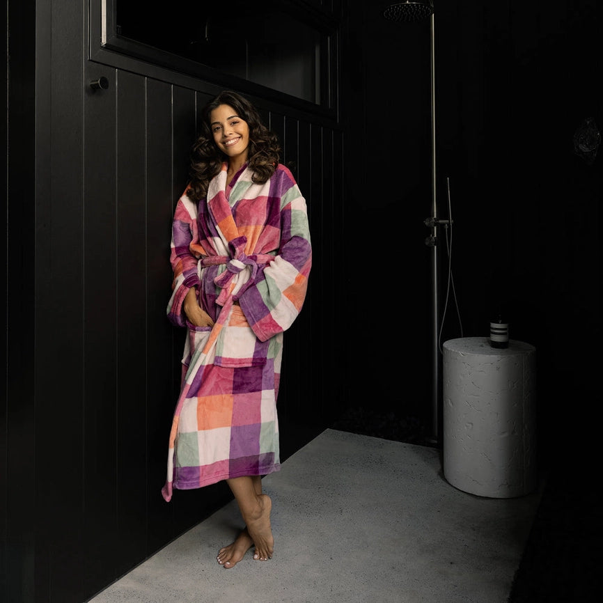 Charlie Ultraplush Robe - Sherbert
