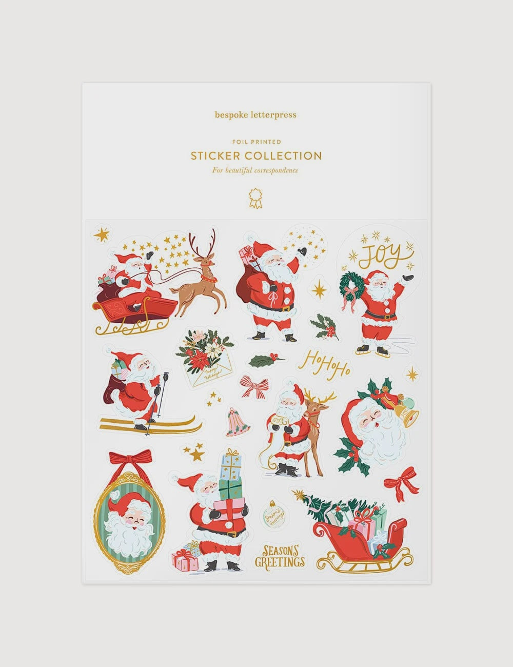 Cheerful Santa Sticker Sheet