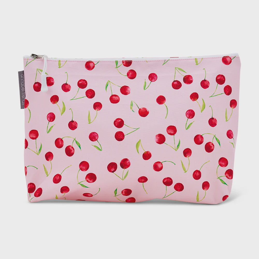Cotton Cosmetic Bag Large - Cherrylicious