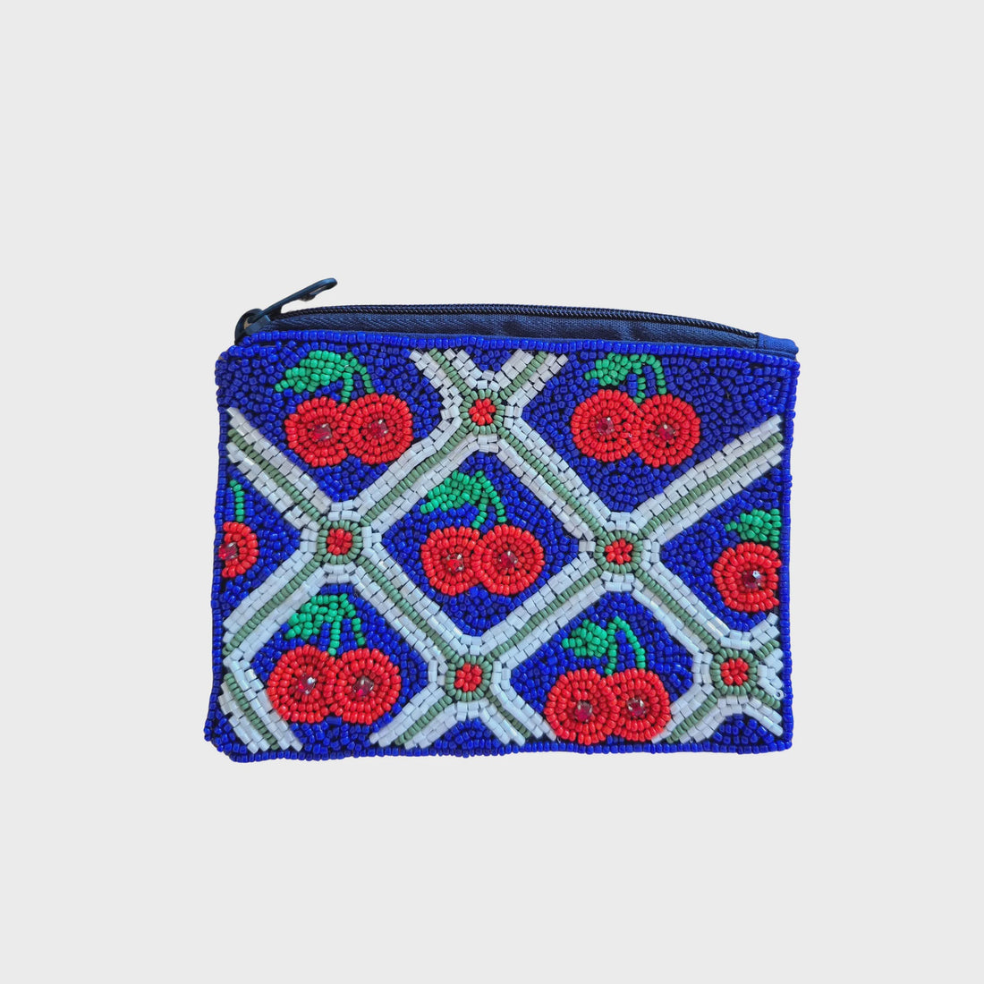 Cherries Beaded Pouch
