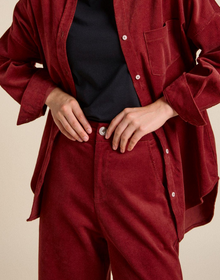 Khatie Cord Pants - Cherry